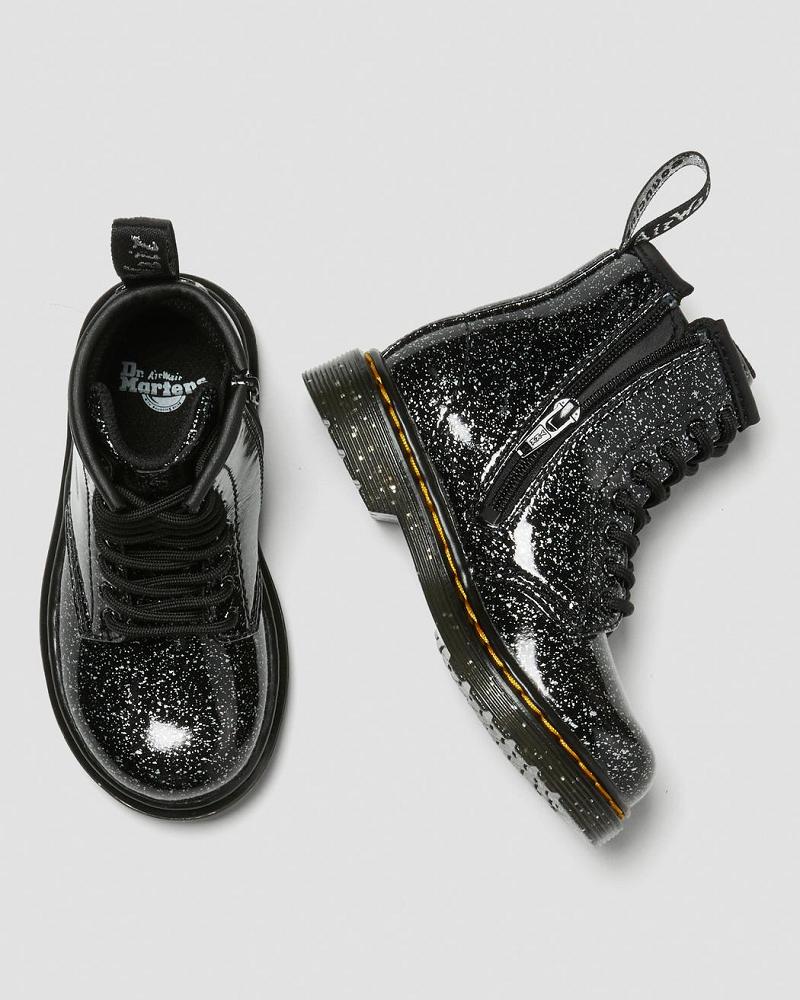 Dr Martens Toddler 1460 Glitter Snørestøvletter Barn Svarte | Norge 132AHK